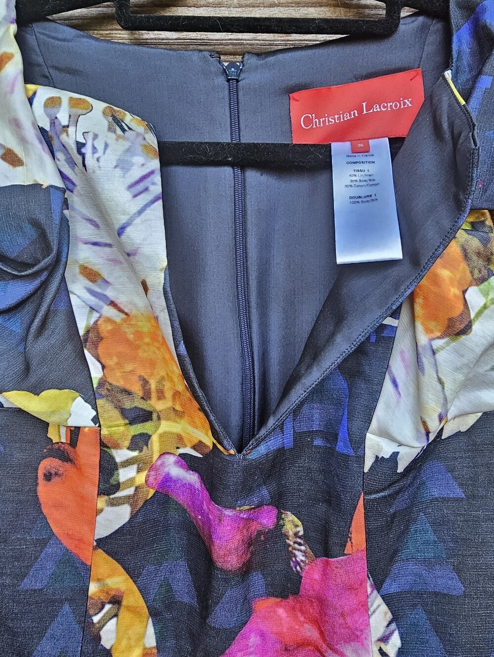 Christian Lacroix Paris Floral Sheath Dress Size 36 (US 4) - Picture 7 of 9